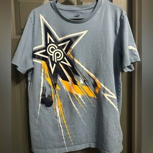PUMA Shirt, Ligh Blue, Men's Size L